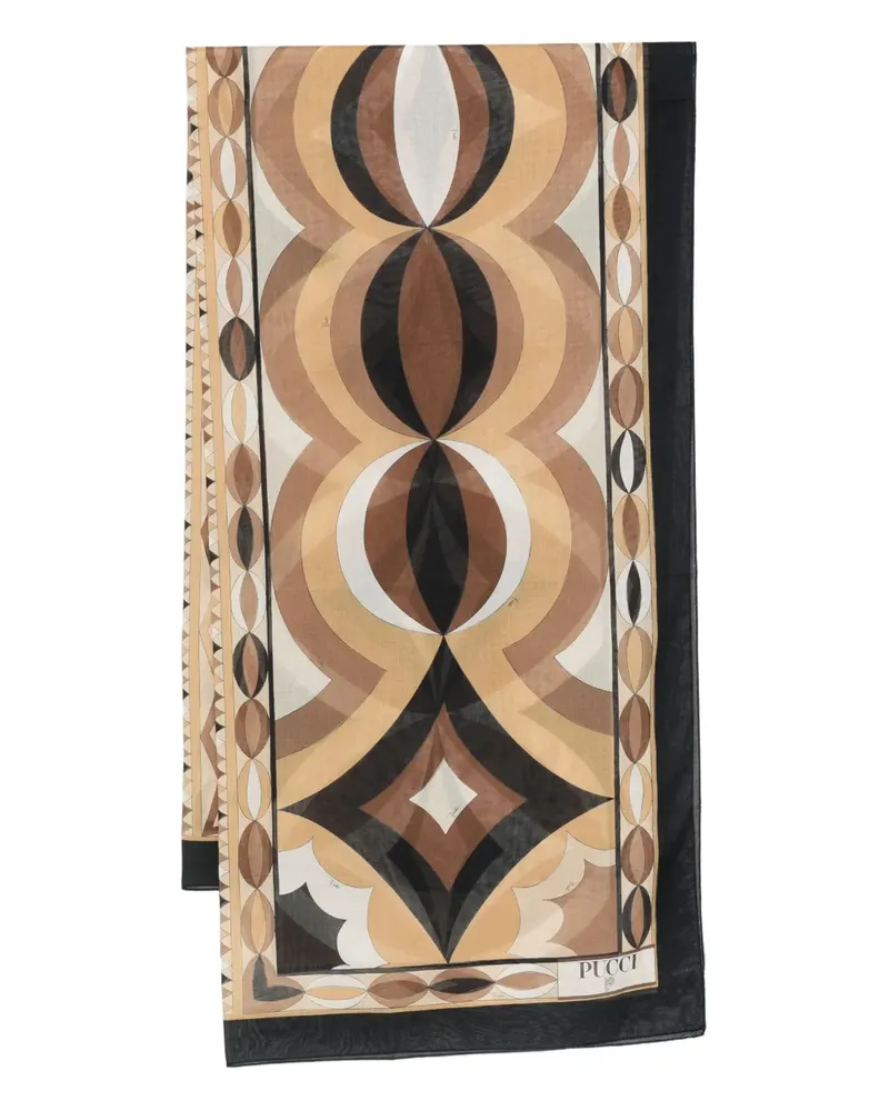 Emilio Pucci Pareo mit geometrischem Muster - Braun Braun
