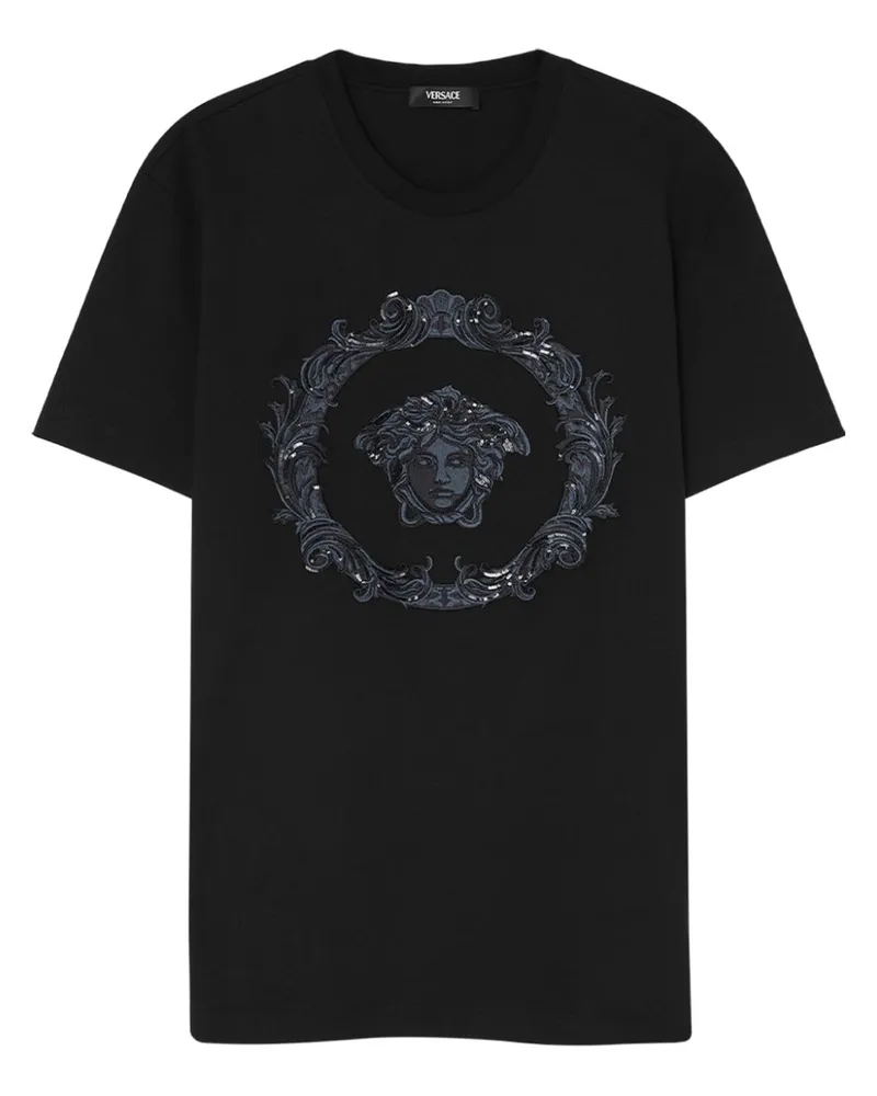 Versace Medusa Cartouche T-Shirt - Schwarz Schwarz