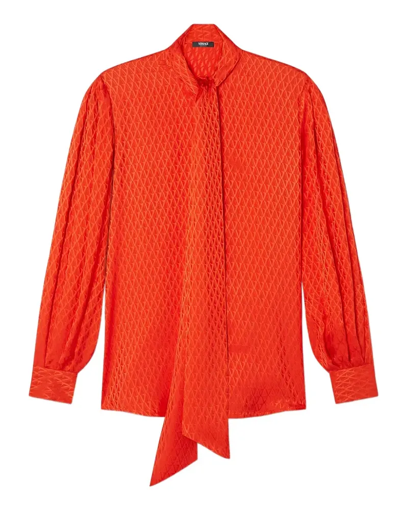 Versace V all-over patterned shirt - Orange Orange
