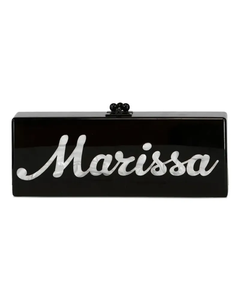 Edie Parker Eckige Flavia Clutch - Schwarz Schwarz
