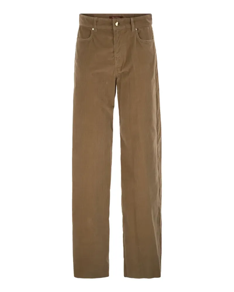 Max Mara Straight-Leg-Hose aus Cord - Braun Braun