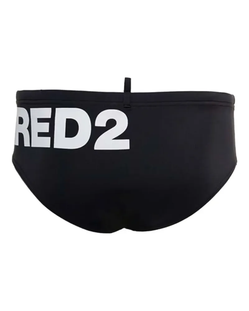 Dsquared2 logo-print swimming trunks - Schwarz Schwarz