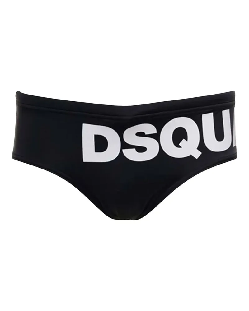 Dsquared2 logo-print swimming trunks - Schwarz Schwarz