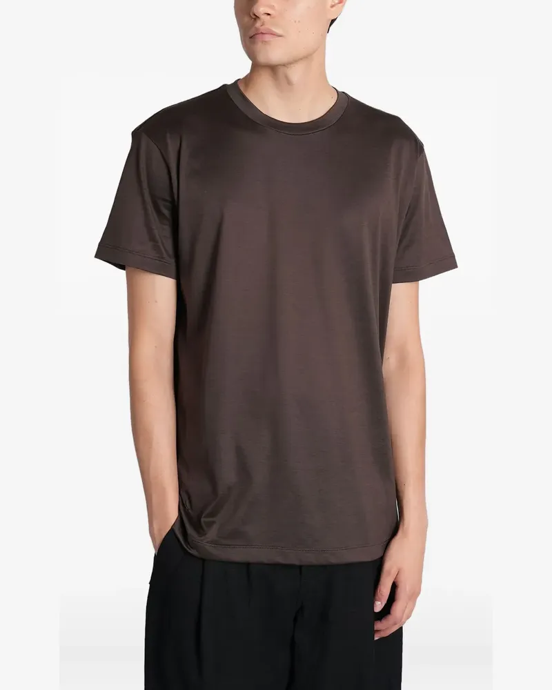 Giorgio Armani T-Shirt aus Baumwolle - Braun Braun