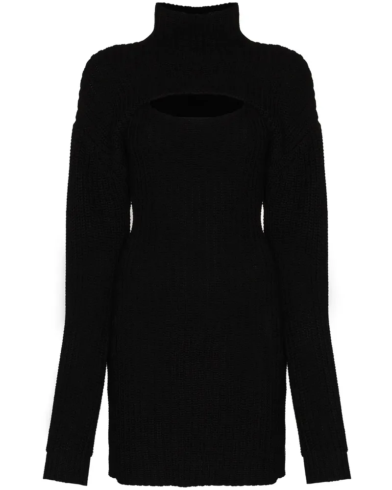 RTA Jady Strickkleid mit Rollkragen - Schwarz Schwarz