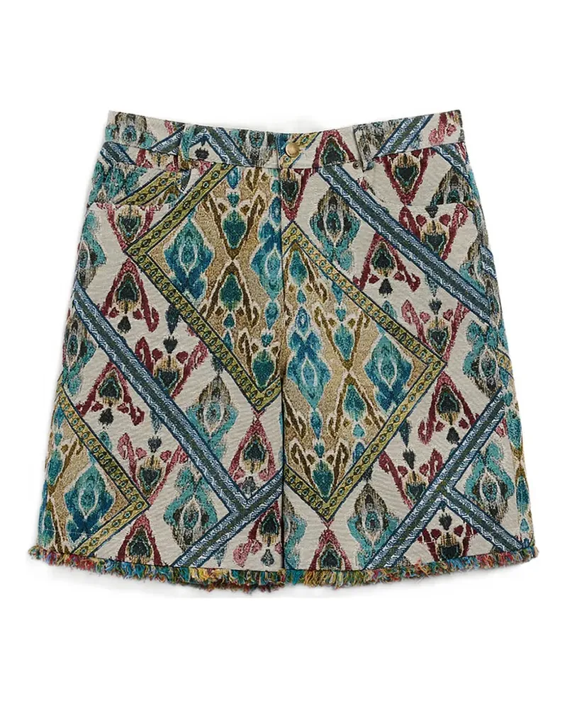 Momoni Pino jacquard patterned shorts - Nude Nude
