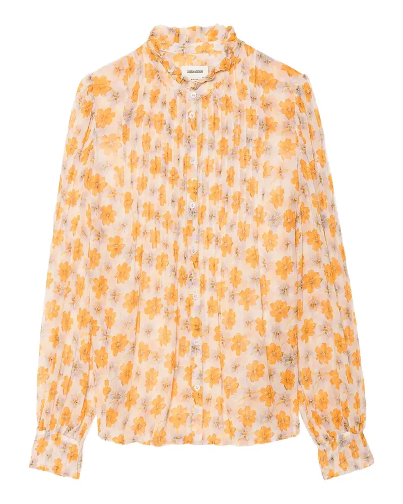 Zadig & Voltaire Geblümte Bluse - Nude Nude