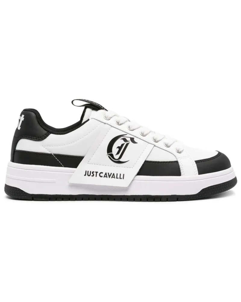 Just Cavalli Sneakers mit Logo-Print Weiß