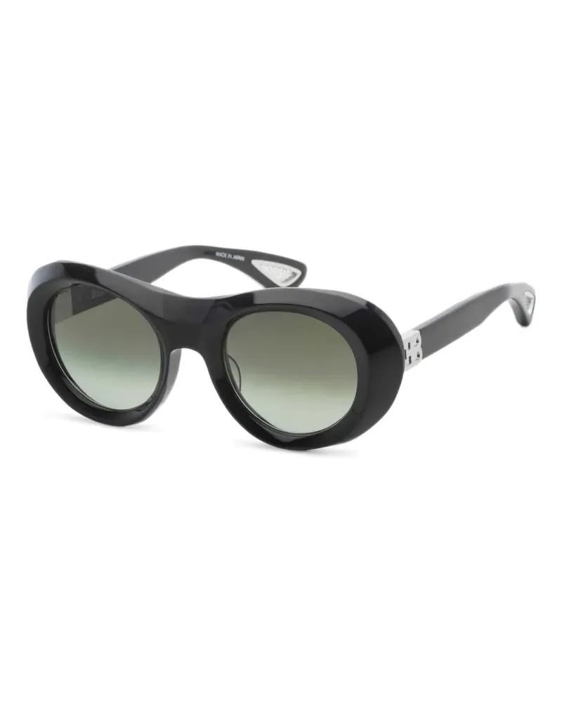 Bugatti Sonnenbrille mit rundem Gestell - Schwarz Schwarz