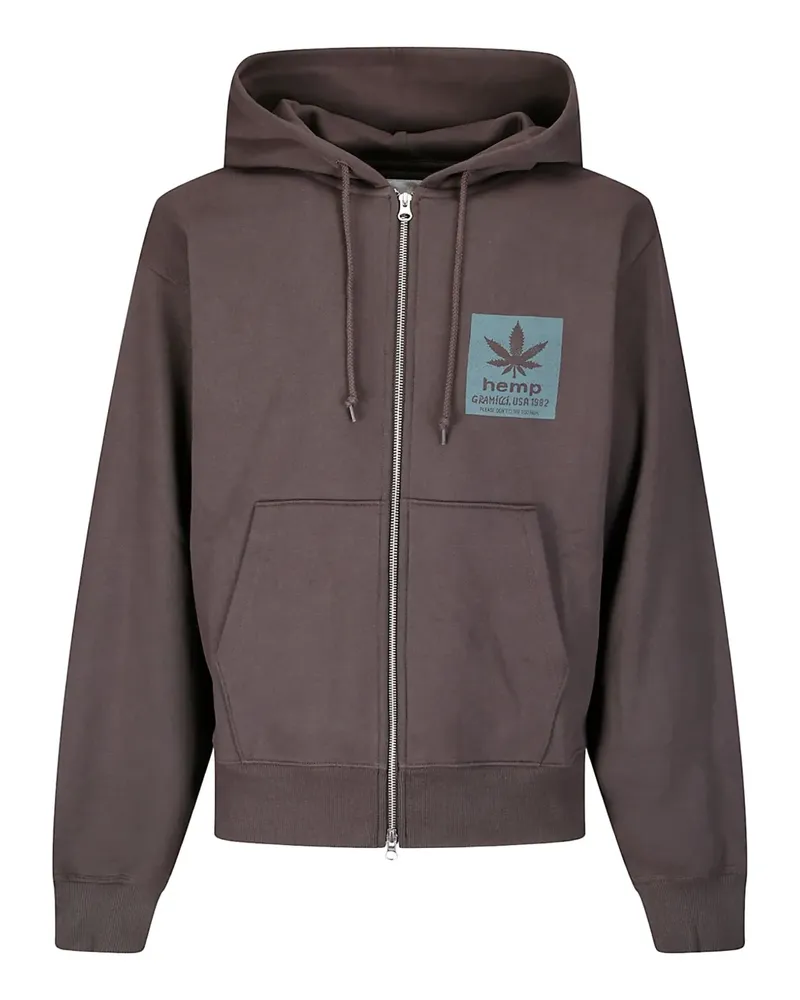 GRAMICCI zip hooded hoodie - Braun Braun