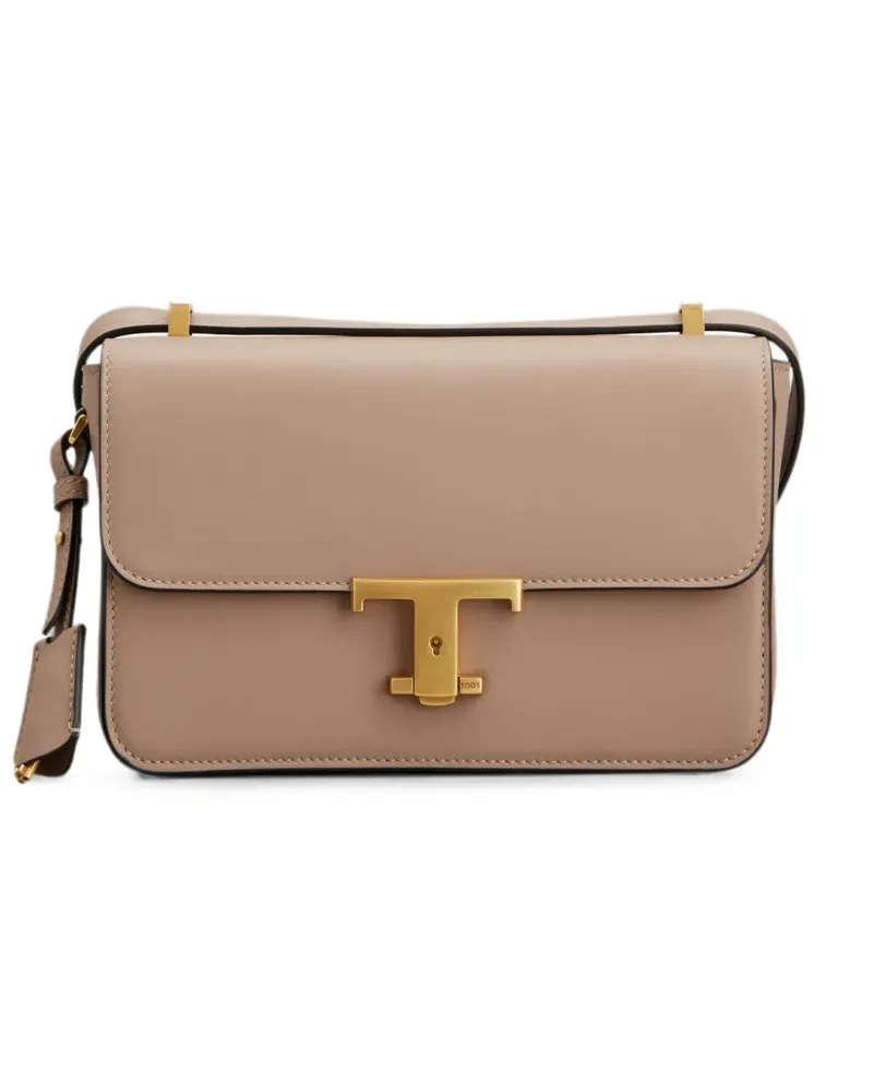 TOD'S Mini T Timeless Tasche aus Leder - Nude Nude
