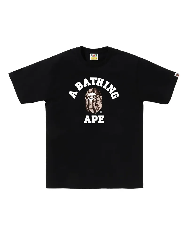 BAPE Camo College' T-Shirt - Schwarz Schwarz