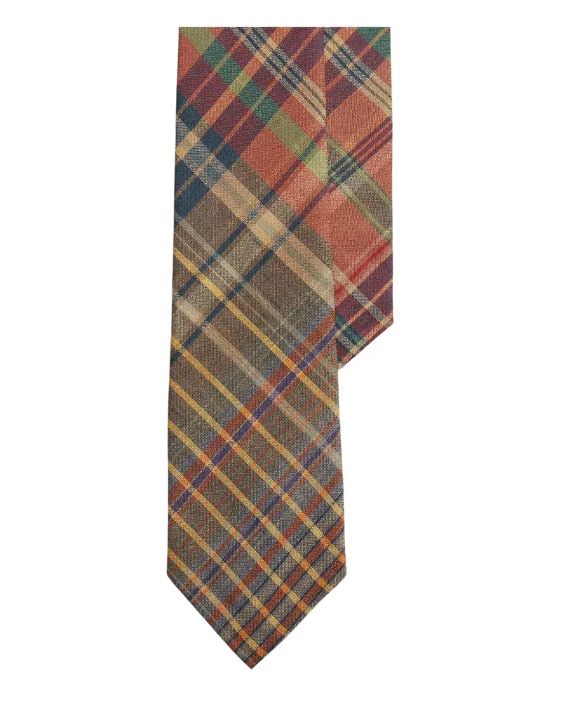 Ralph Lauren Karierte Leinenkrawatte - Grün Grün