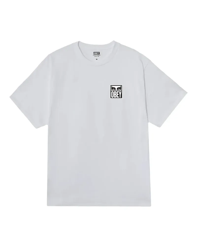 Obey Kurzärmeliges T-Shirt mit Logo-Print - Weiß Weiß