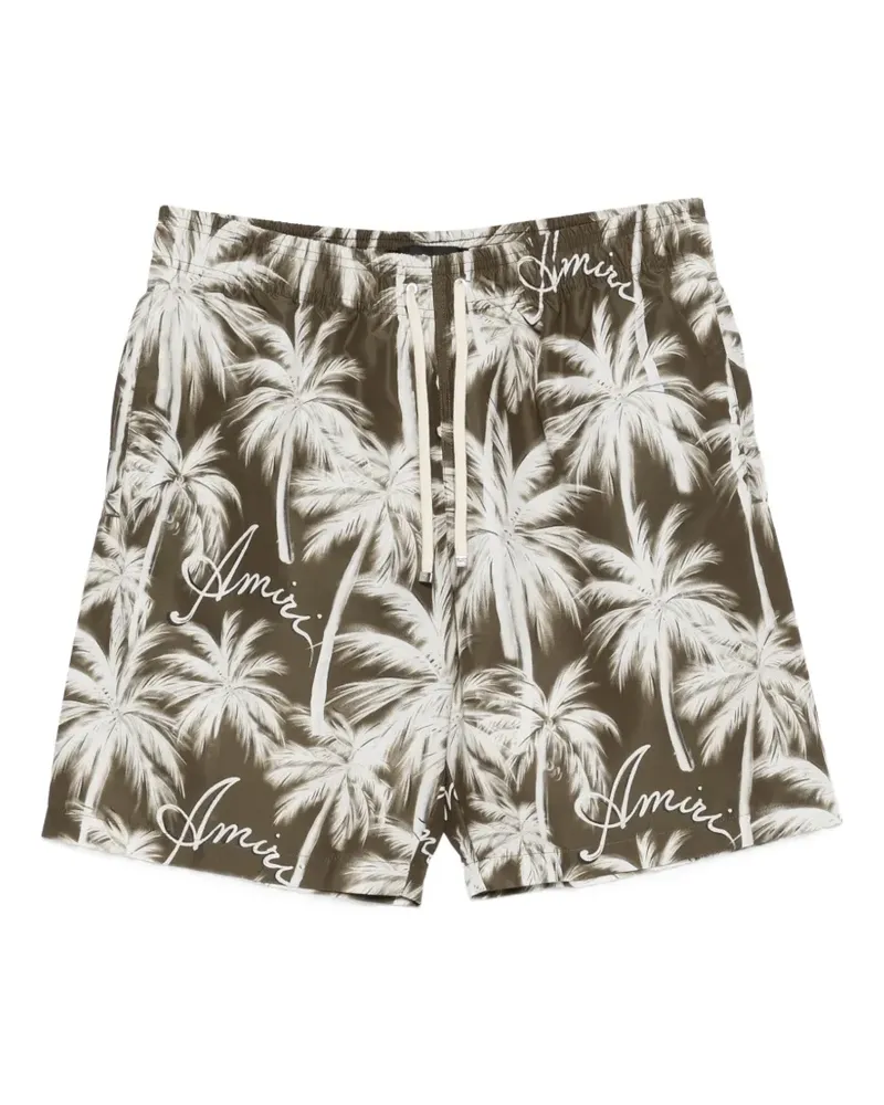 Amiri Badeshorts mit Palmen-Print - Grün Grün
