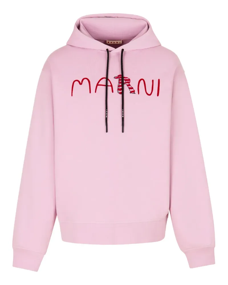 Marni Hoodie mit Logo-Print - Rosa Rosa