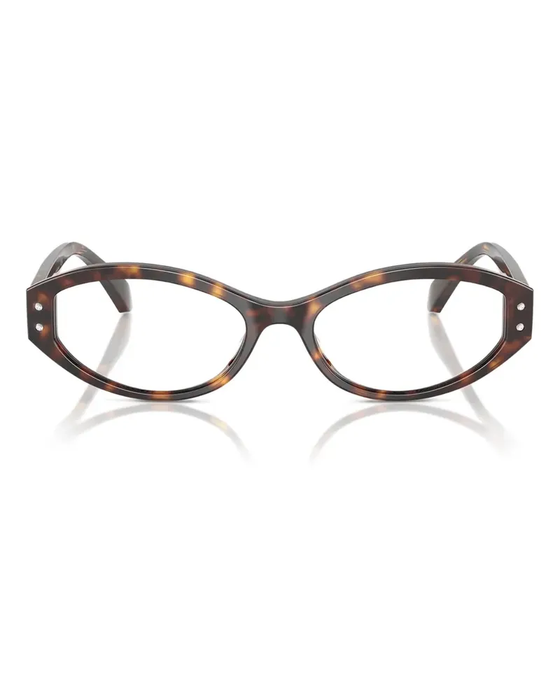 Michael Kors Corvara Brille mit ovalem Gestell - Braun Braun