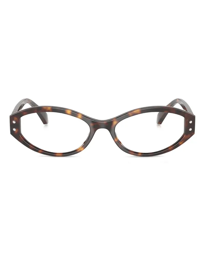 Michael Kors Corvara Brille mit ovalem Gestell - Braun Braun