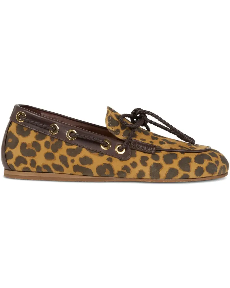 Etro Loafer mit Animal-Print - Braun Braun