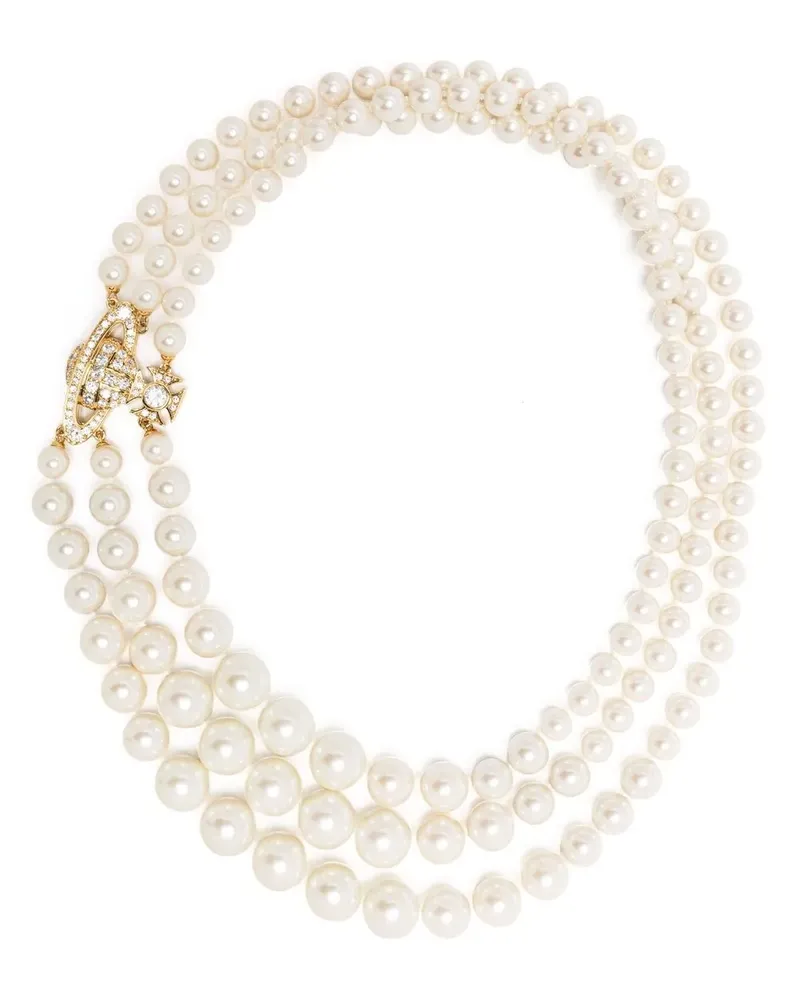 Vivienne Westwood Perlenkette im Layering-Look - Gold Gold