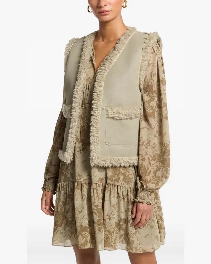 Michael Kors faux-shearling vest - Nude Nude