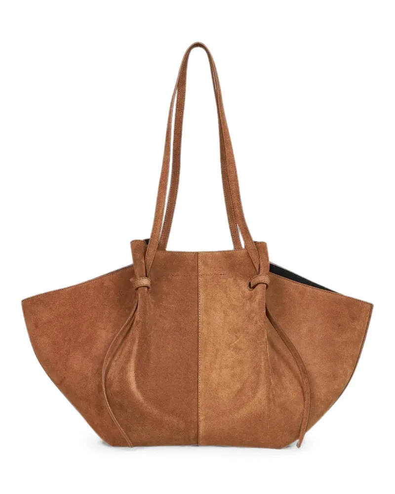 YUZEFI large Mochi leather tote bag - Braun Braun