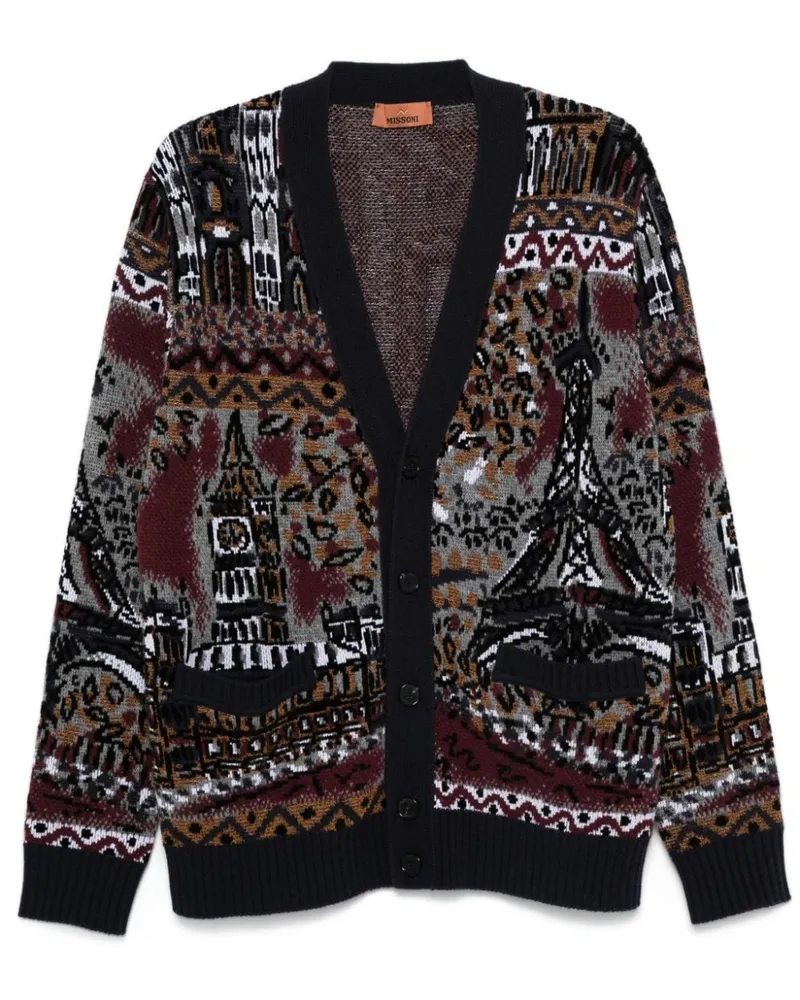Missoni Cardigan mit Jacquardmuster - Grau Grau