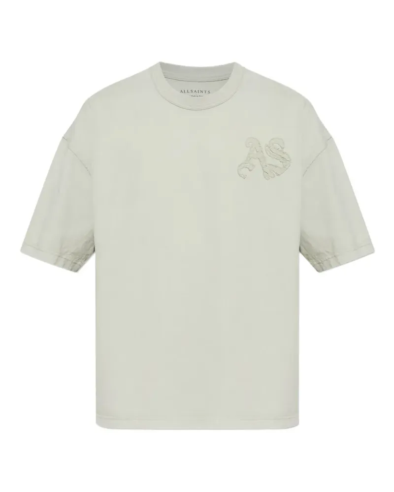 AllSaints T-Shirt mit Logo-Patch - Grün Grün