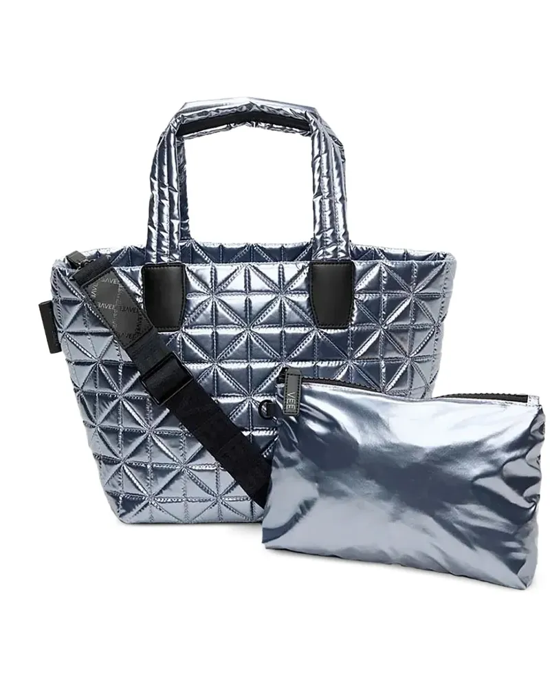 VeeCollective small quilted metallic tote bag - Blau Blau