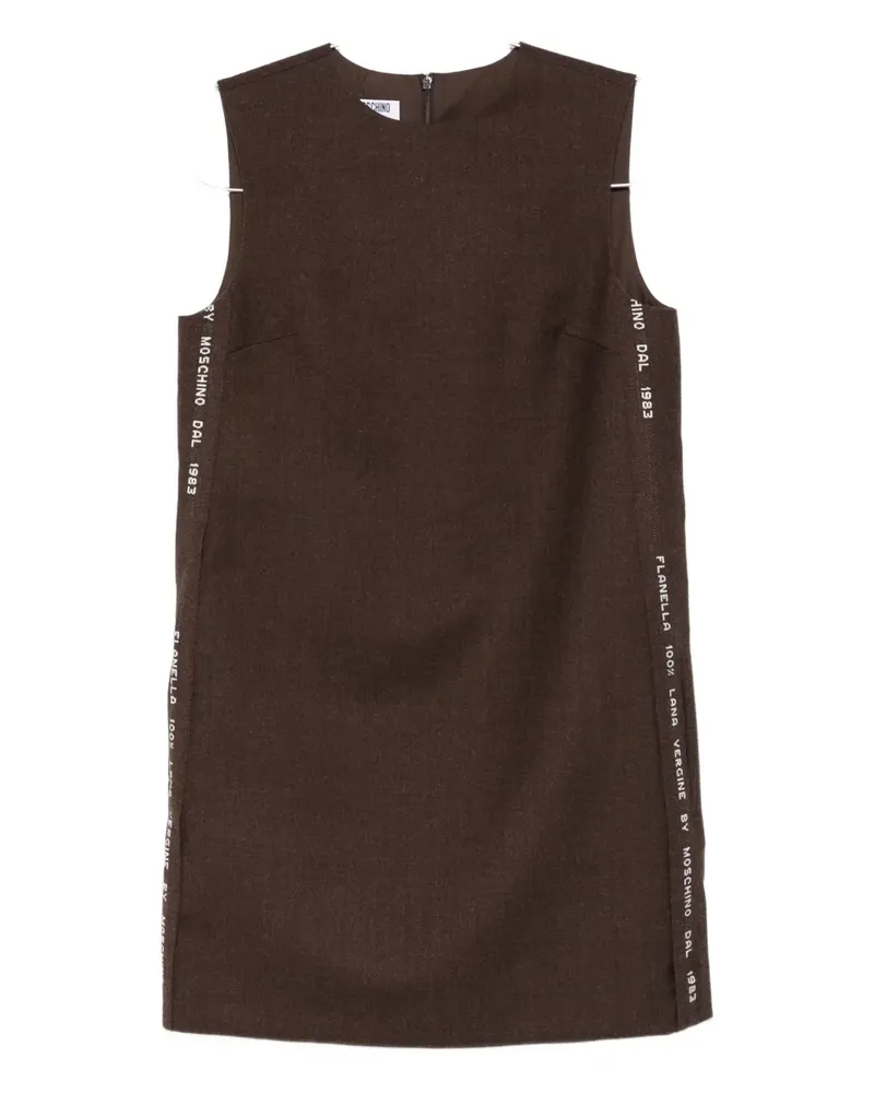 Moschino text-print dress - Braun Braun
