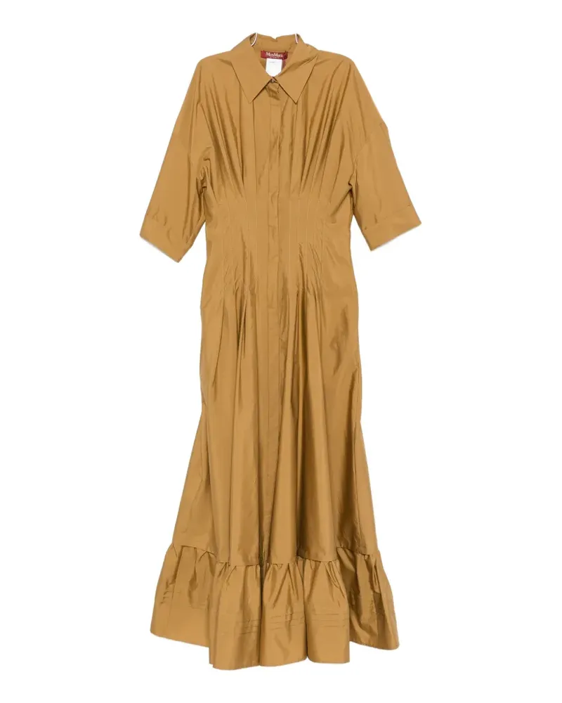 Max Mara ruffled-hem maxi dress - Braun Braun