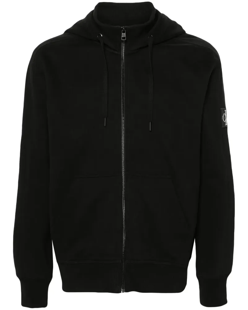 Calvin Klein Kapuzenjacke mit Reißverschluss - Schwarz Schwarz