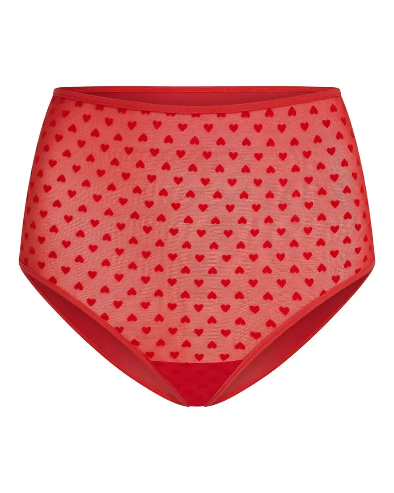 Marlies Dekkers High-Waist-Slip mit Herzmuster - Rot Rot