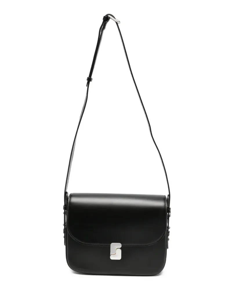 Soeur Belli Max Lederschultertasche - Schwarz Schwarz