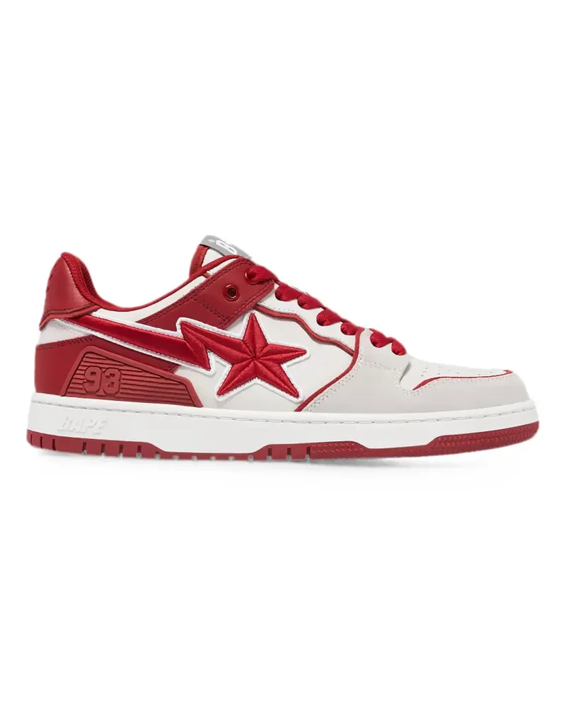 BAPE Sk8 Sta #5 "Red" Sneakers - Nude Nude