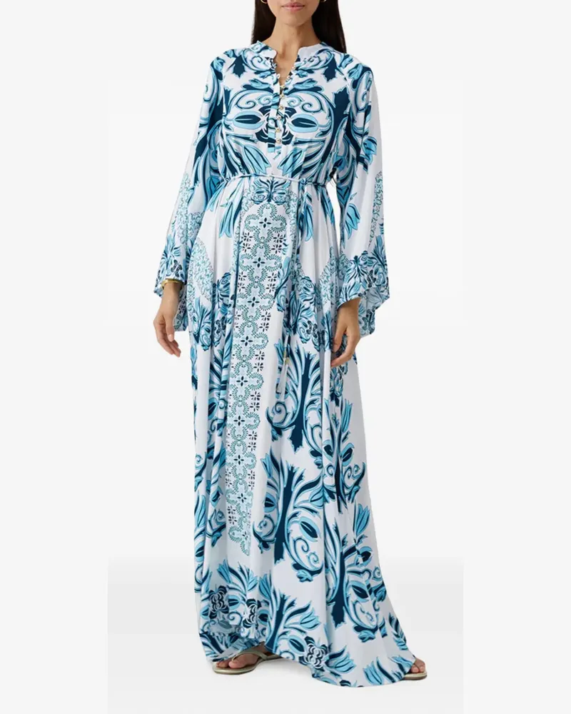 Melissa Odabash Amity baroque-print maxi dress - Weiß Weiß