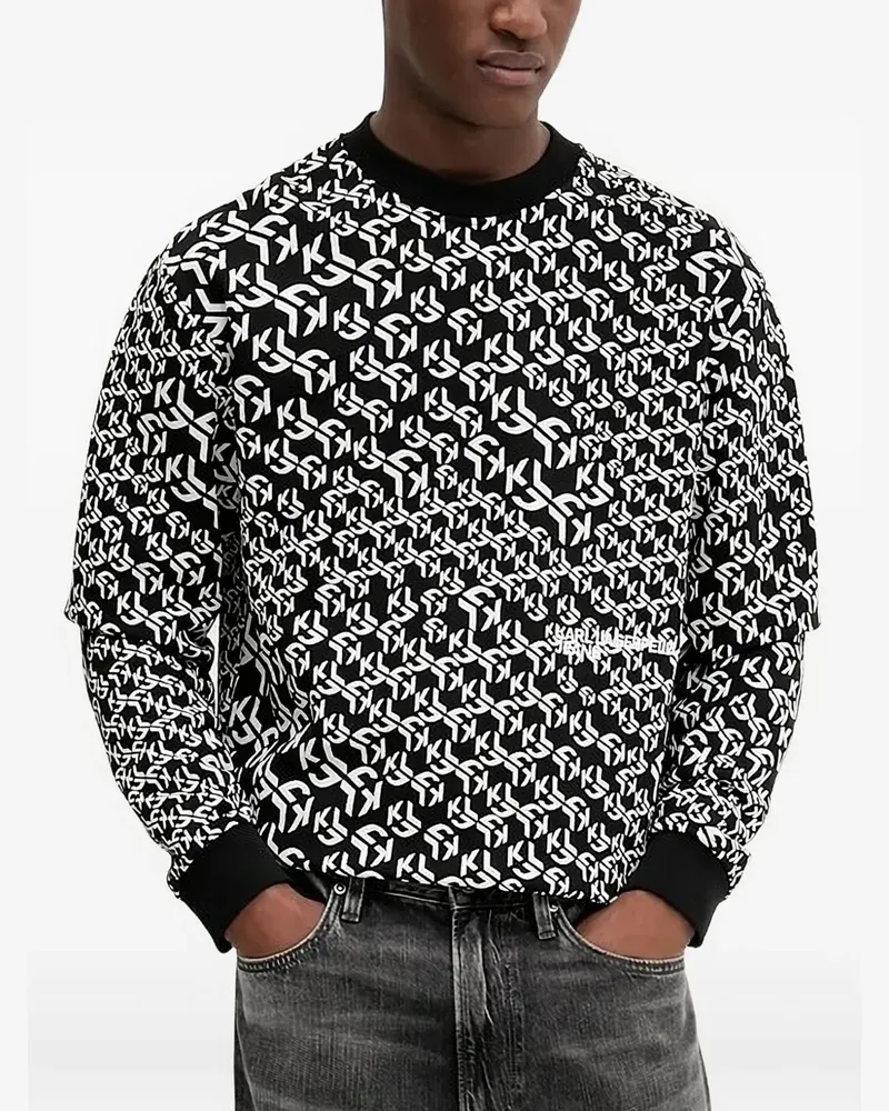 Karl Lagerfeld Sweatshirt mit Logo-Print - Schwarz Schwarz