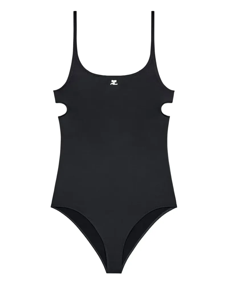 Courrèges Badeanzug mit Cut-Out - Schwarz Schwarz