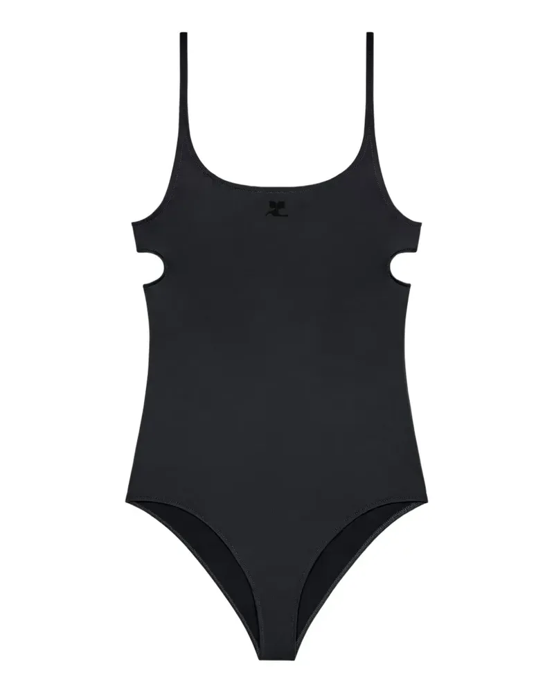 Courrèges Badeanzug mit Cut-Out - Schwarz Schwarz