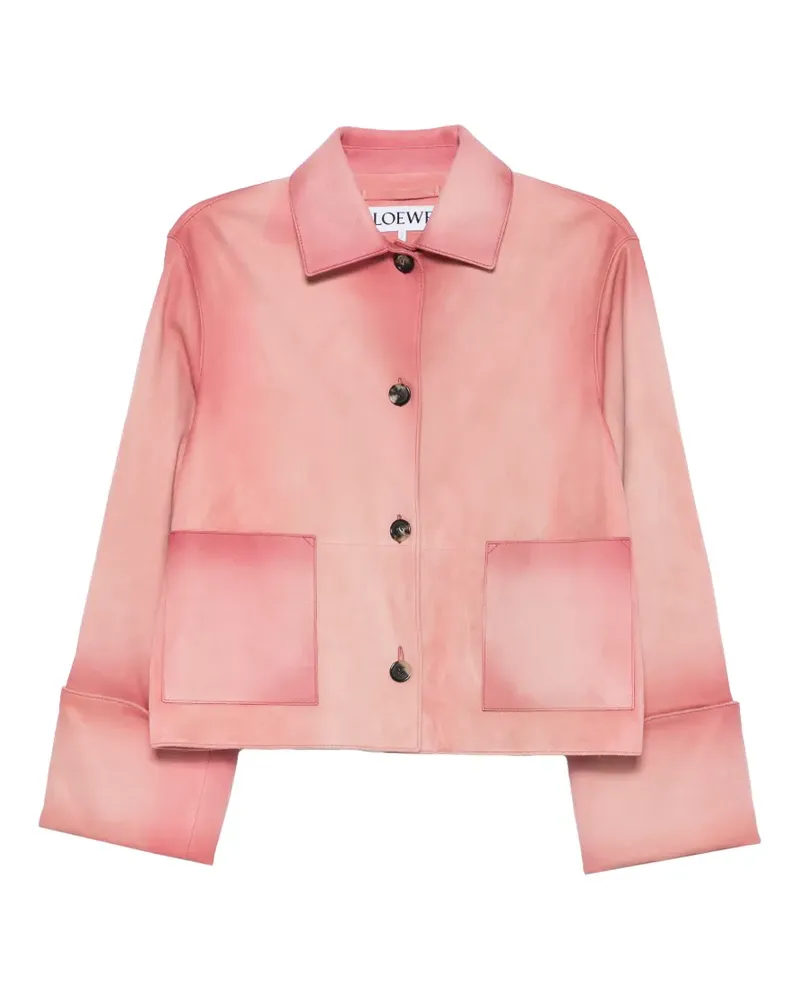 Loewe suede turn-up jacket - Rosa Rosa