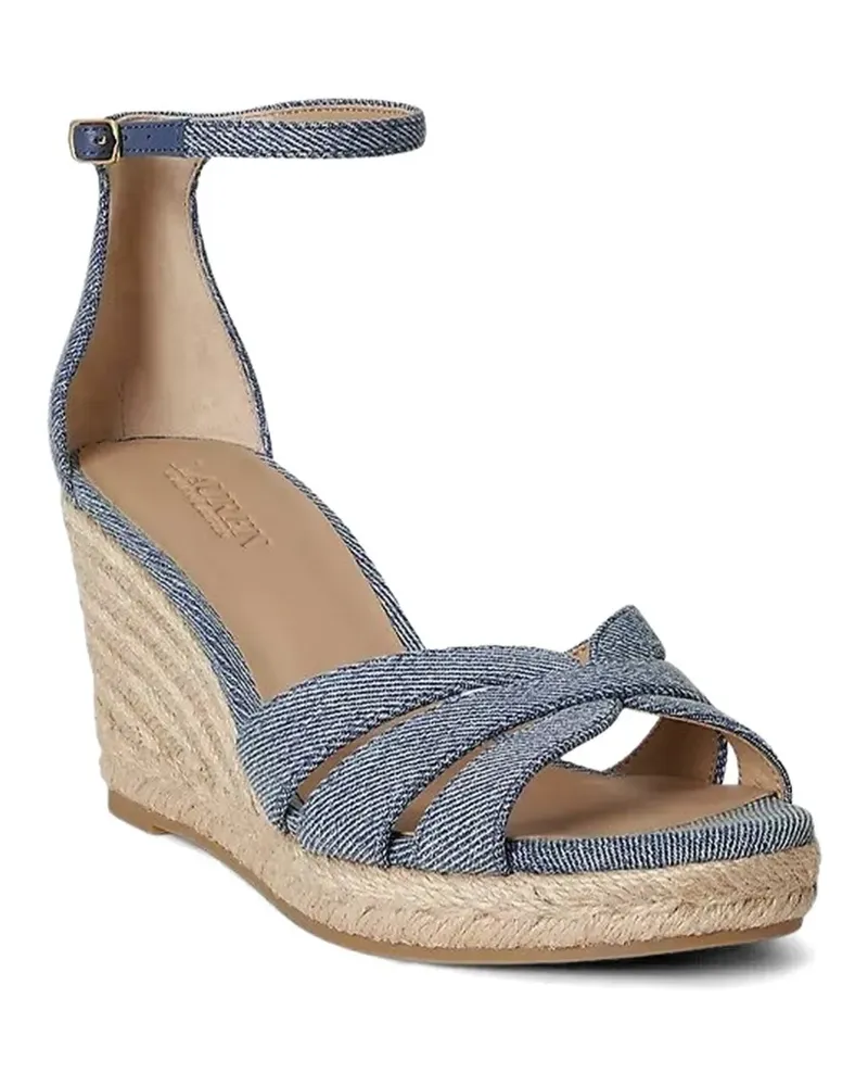 Ralph Lauren Nellie wedge-heel espadrilles - Blau Blau