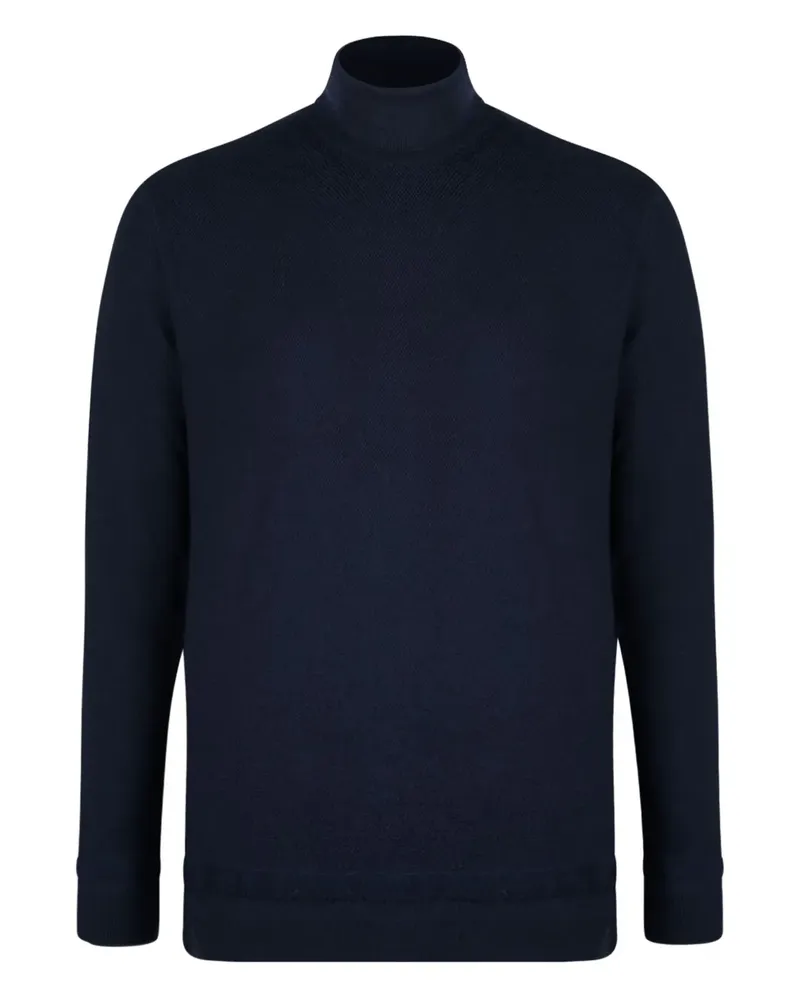 Boglioli Pullover mit Stehkragen - Blau Blau