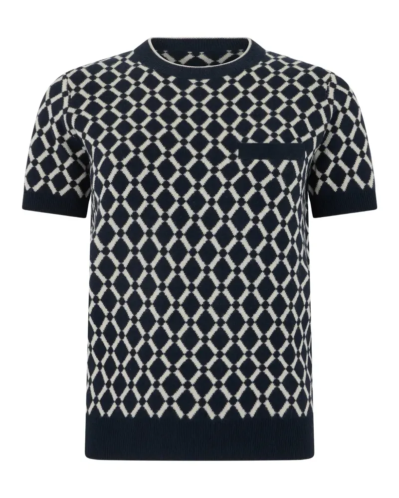 Max Mara Max Mara T-Shirt mit Rautenmuster - Blau Blau