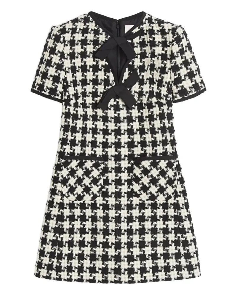 Valentino Garavani Damier Light Tweed-Minikleid - Nude Nude
