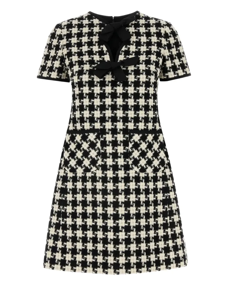Valentino Garavani Damier Light Tweed-Minikleid - Nude Nude
