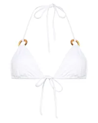 Dsquared2 Triangel-Bikinioberteil mit Ringdetail Weiß