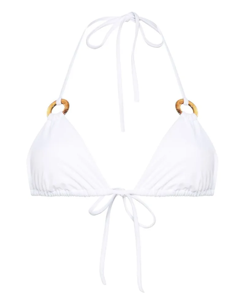 Dsquared2 Triangel-Bikinioberteil mit Ringdetail - Weiß Weiß