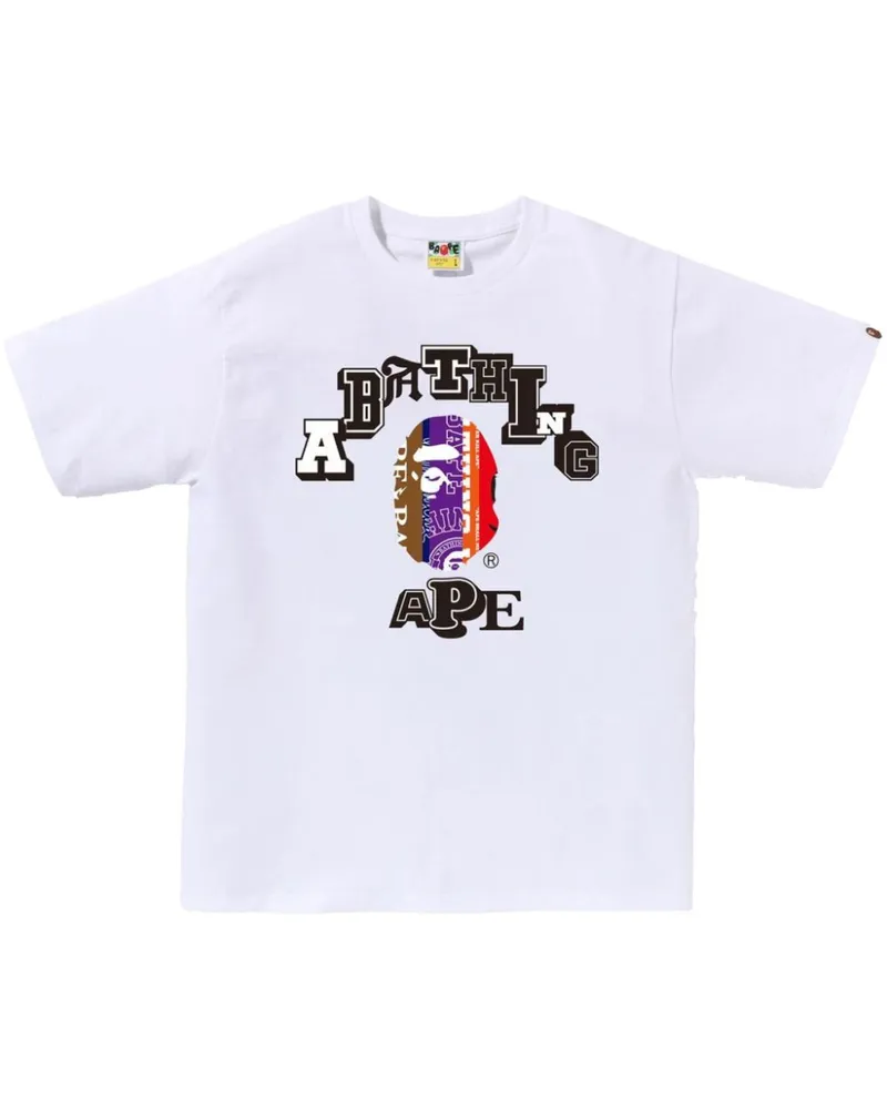 BAPE T-Shirt mit Logo-Print - Weiß Weiß