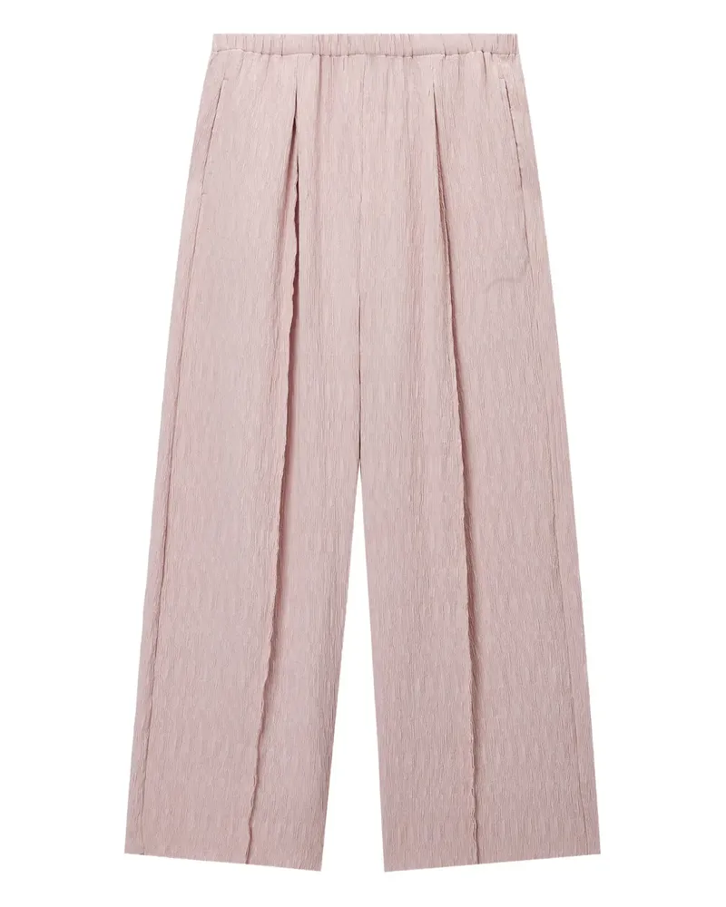 Tout a Coup Wide-Leg-Hose mit Bundfalten - Rosa Rosa