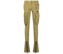 Skinny-Jeans mit mehreren Taschen - Grün